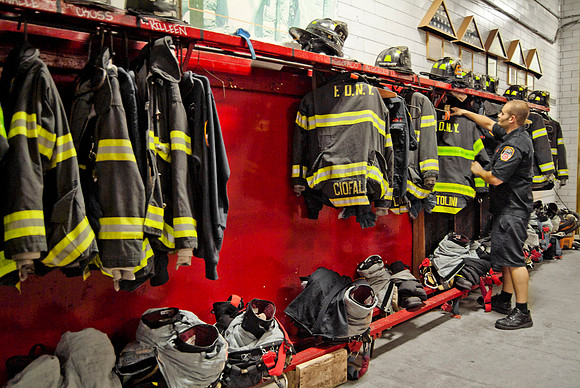 Anthony Bertolini - Firefighter at Engine 23 firehouse, NYC, 2014