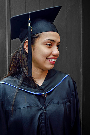 Graduation day for Monroe College student - NYC, 2015