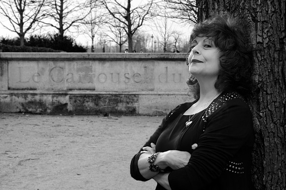 After - Lyn Christopher, Foreground: Central Park NYC, Background: Paris France, 2009 & 2014 respectively
