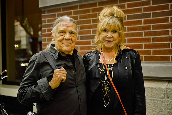 Pattie Boyd, with photographer Henry Diltz  - NYC, 2016