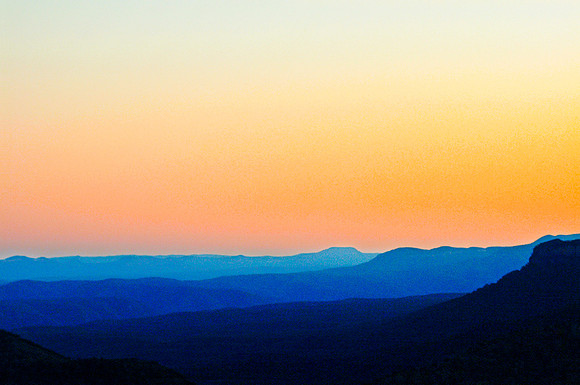 Blue Mountains at dusk - Sydney, Australia, 2009
